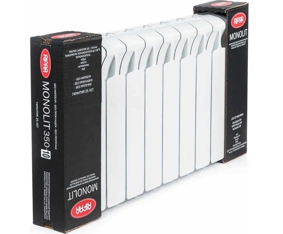 Радиатор биметаллический Monolit 300/100 10 секции G3/4" боковое подкл. Rifar