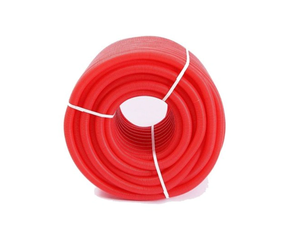Гофра защитная для труб 26 (наружный 35) красная (50 м)Uni-Fit