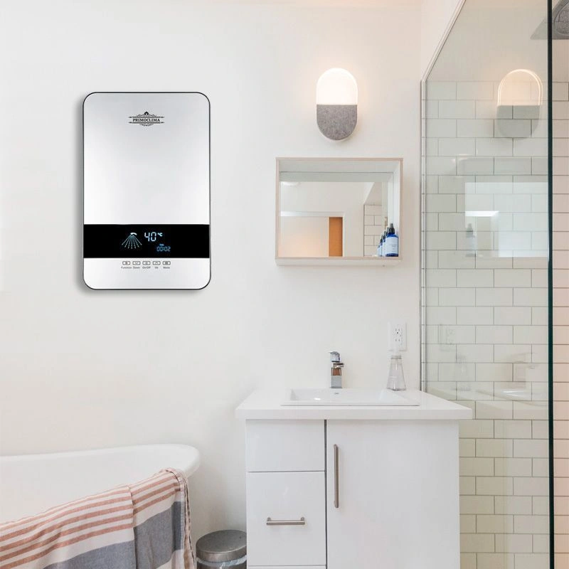 Водонагреватель проточный AQUA 8,5 кВт, серебристый PRIMOCLIMA 