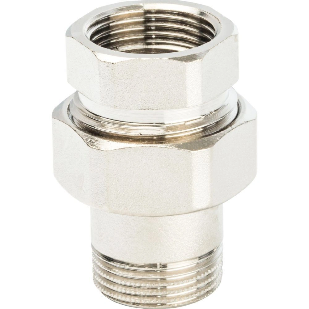 Сгон прямой (американка)  3/4" НВ никель, уплотнение o-ring STOUT