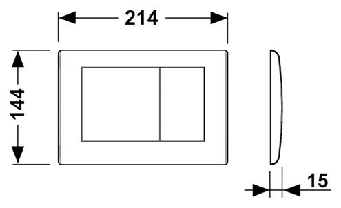 Клавиша TECEplanus, 2 клавиши, нержавеющая сталь, сатин