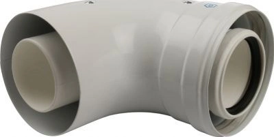 Угол конденсац. 90° DN60/100 м/п с инспекционным окном PP-FE STOUT
