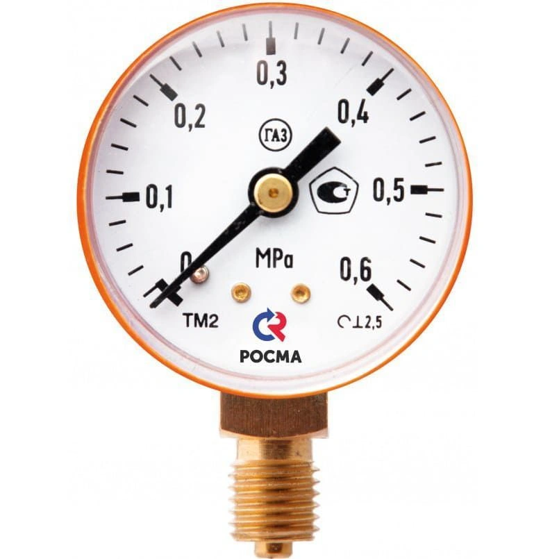 Манометр ТМ-210Р.00 (0..0,6 МПа), М12*1,5, 50мм, кл.т. 2,5, 80С, СЗН8 (пропан), радиальный