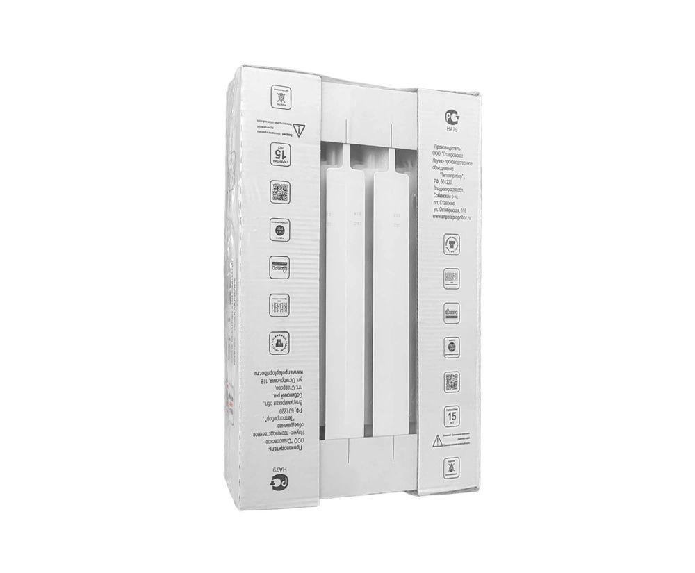 Радиатор биметаллический 500/90 мм  4 секции нижнее подключение справа Теплоприбор