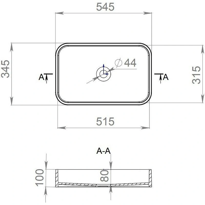 Раковина S-Stone CALLISTA 01 белая матовая Salini