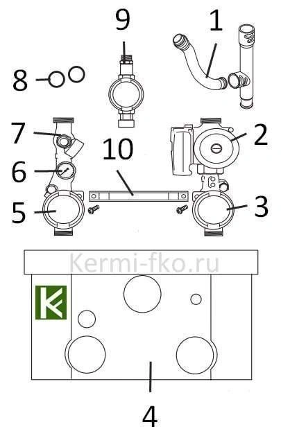 Группа подключения насоса для GB162-70/85/100 V2