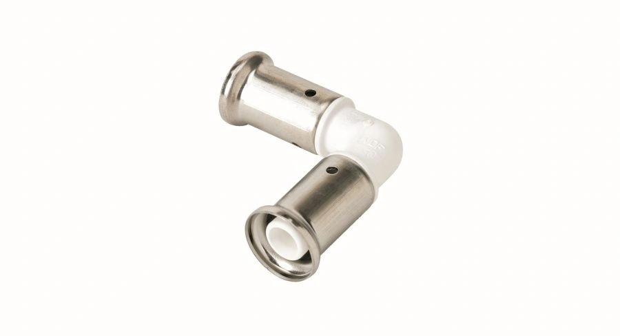 Угольник 32-32 90 ,ПВДФ, пресс (белая) HENCO