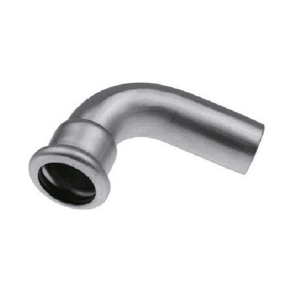 Отвод ниппельный Inox press 42х90* нерж. KAN-Therm