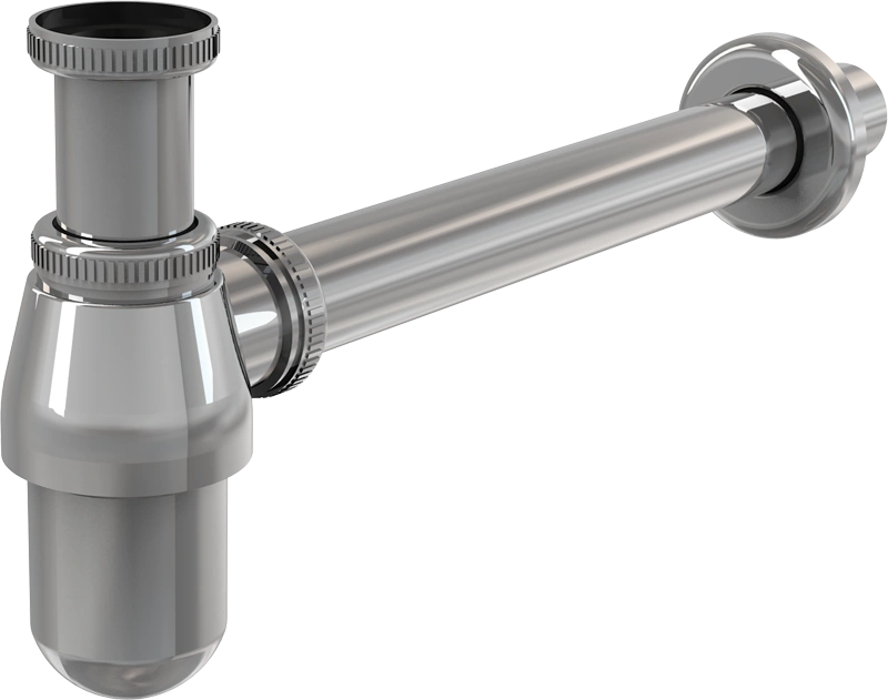 Сифон для умывальника без выпуска 11/4 DN 32 ХРОМ ALCA PLAST