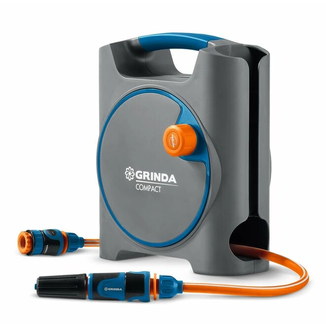 Шланг 10м x 5/16" GRINDA COMPACT, в пластик. корпусе, набор 4 предм., соединит. шланг 1/2"х1,5м 