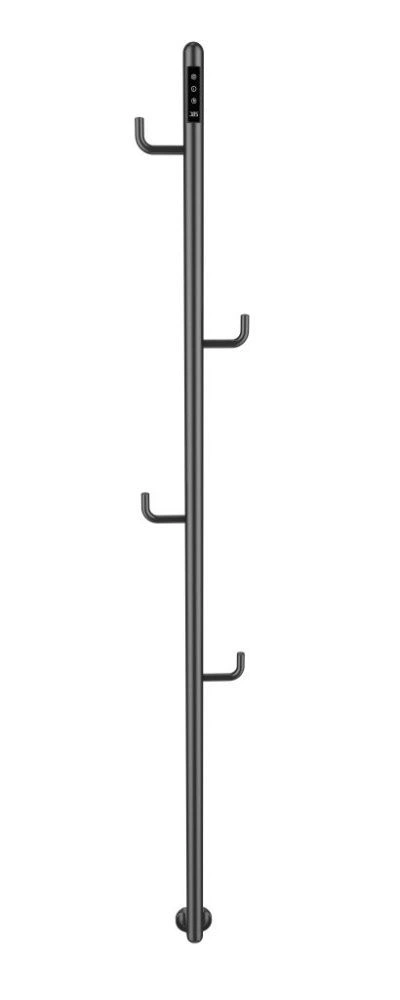 Полотенцесушитель электрический с поворотными крючками 1661*178 с терморегулятором Графит, AQM