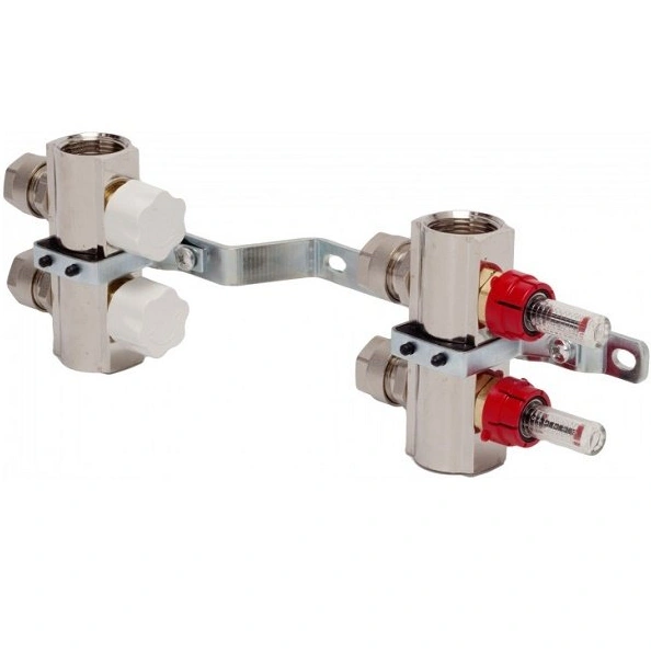Коллектор с расходомерами на  2 выхода 3/4" евроконус   FRAENKISCHE