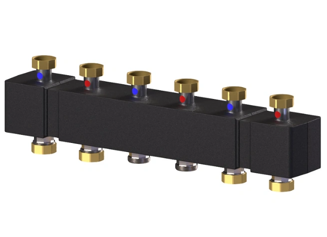 Коллектор распределительный до 5 насосных групп, нерж сталь ( с комплектом кранштейнов)