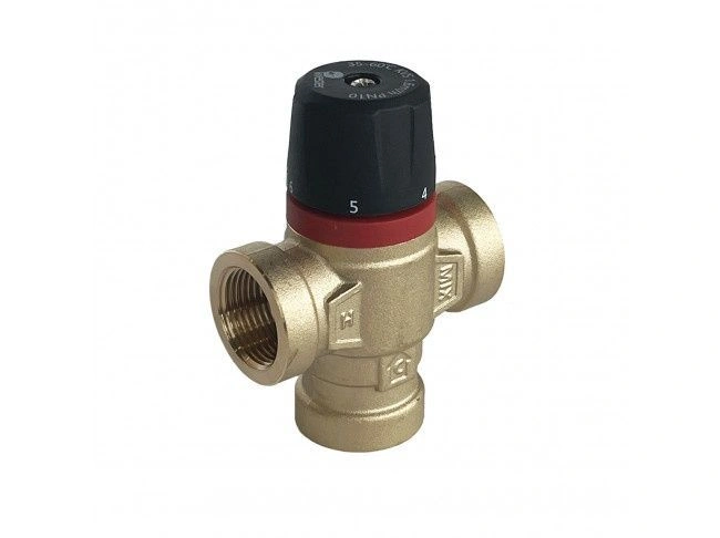Клапан термостический Wester VTS3, 35-60, (DN25,Kvs1,6,PN10,НР 1",ГВ-СО)