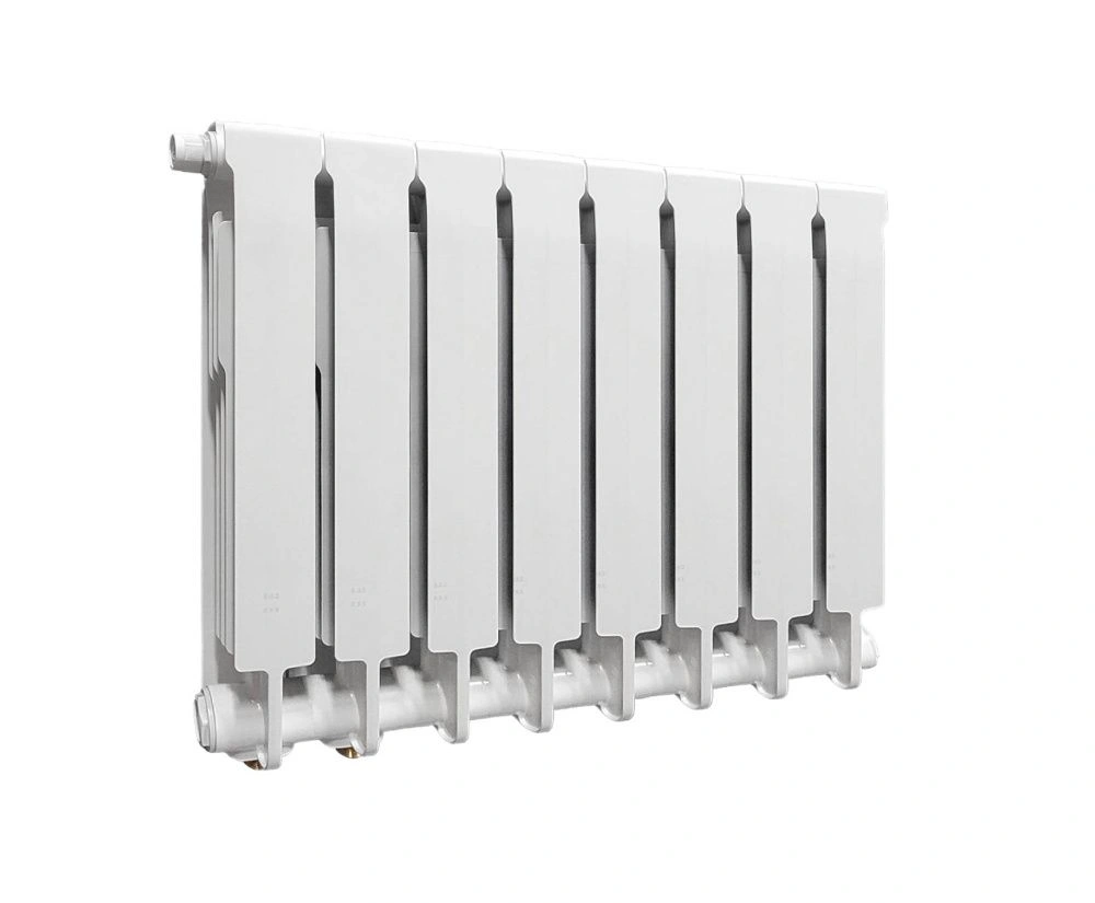 Радиатор биметаллический 500/90 мм 8 секций нижнее подключение справа Теплоприбор