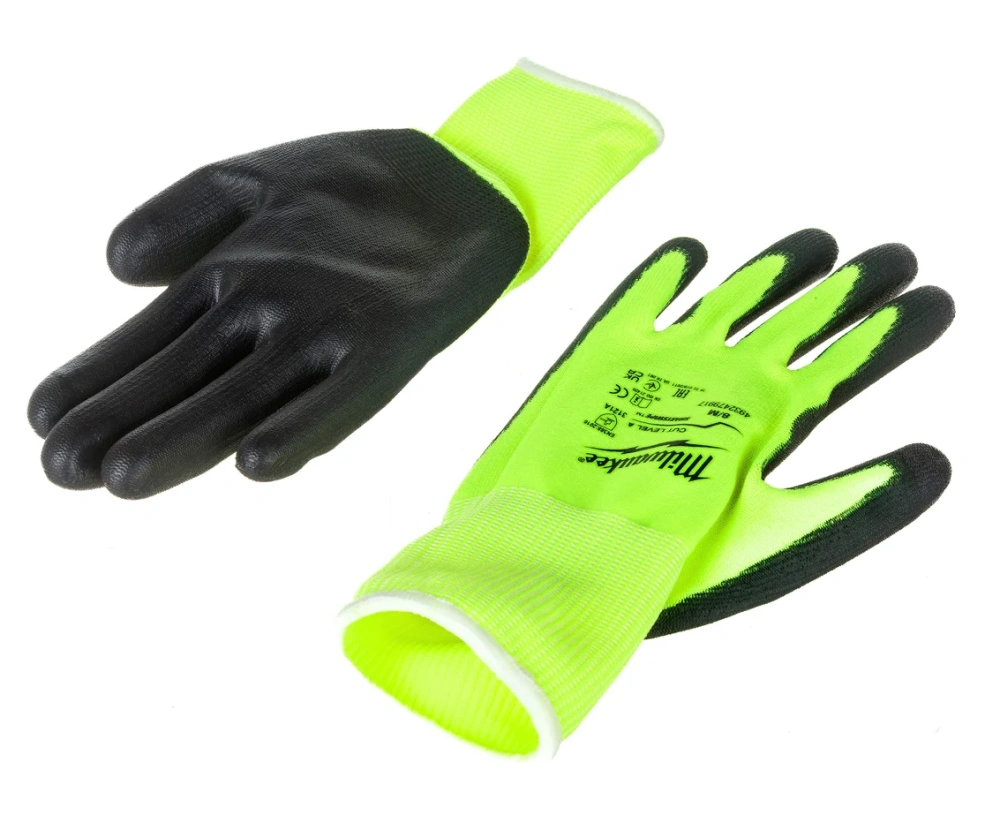 Перчатки защитные Hi-Vis Cut level 1/A, M/8 Milwaukee