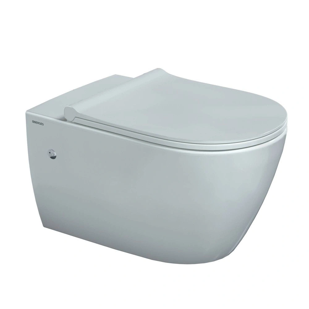 Комплект: инсталляция NOVUM525 + кнопка D7 (бел+хром)+ унитаз MASCON с сиденьем Toma Slim SO, BERGES