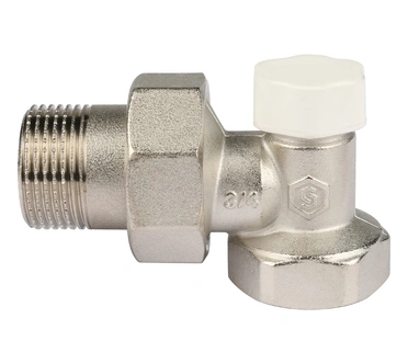 Клапан запорно-балансировочный, угловой 3/4 STOUT