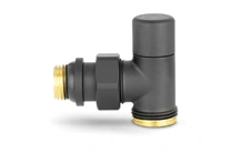 Клапан ручной радиаторный 1/2x3/4 Ek угловой черный Varmega