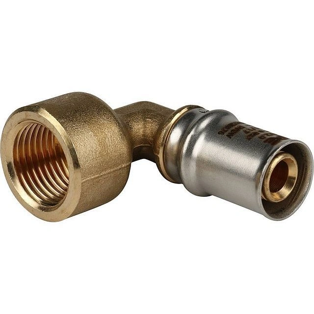 Угольник 16-1/2 ВР латунь, пресс Stout