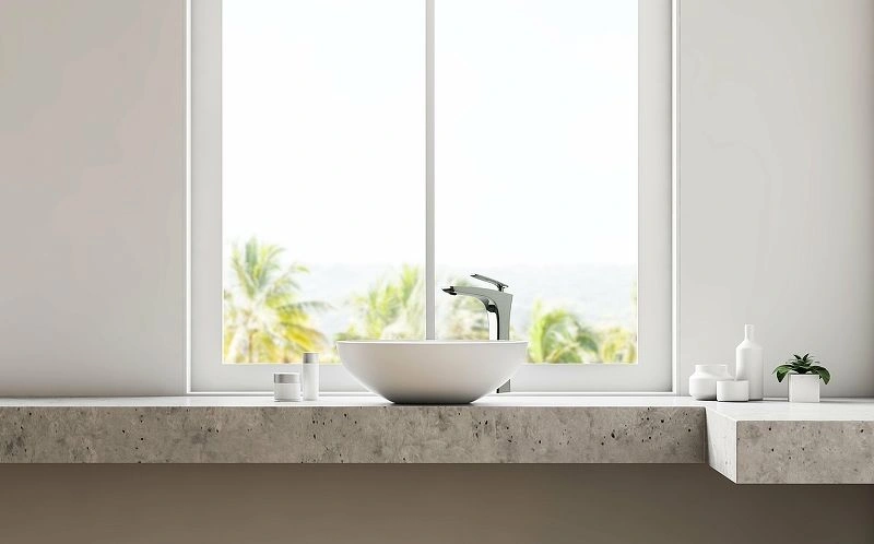 Смеситель для умывальника BELLARIO, монолитный, высокий, хром, LEMARK