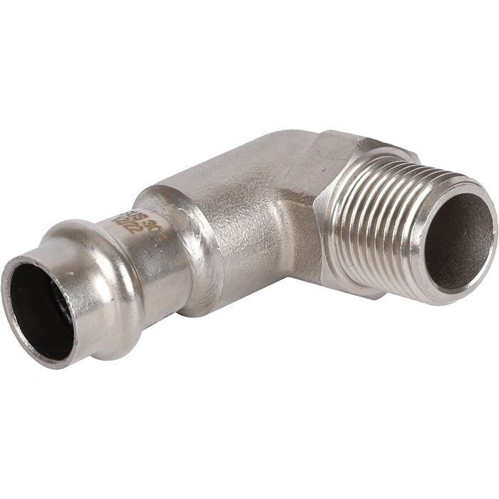 Отвод 15х1/2 НР нерж. Rommer