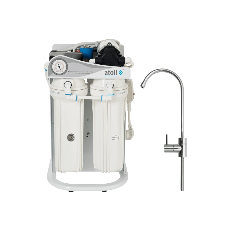Коммерческая система обратного осмоса atoll A-4400p STD (без бака), 4 ступени очистки, с насосом повышения давления, 1440 л/сутки