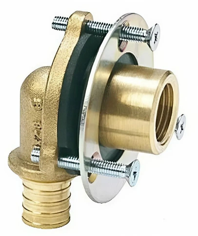 Угол латунный с креплением под гипсокартон 20х1/2 Varmega