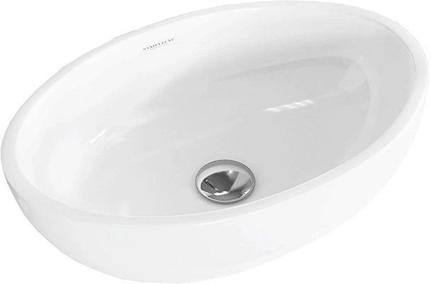 Раковина накладная RINGO Cut 53*34*15 для столешницы и мебельной тумбы, SANITA LUXE