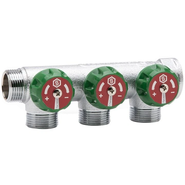 Коллектор регулирующий 1"/3/4 3 вых. EK  STOUT