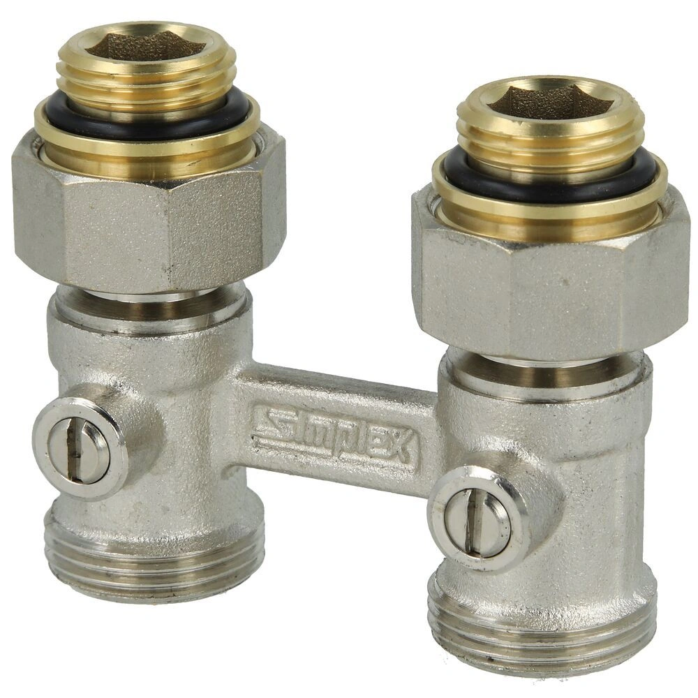 Узел нижнего подключения D1/50 прямой, ВР1/2х3/4НР, с ниппелями 1/2"  Simplex