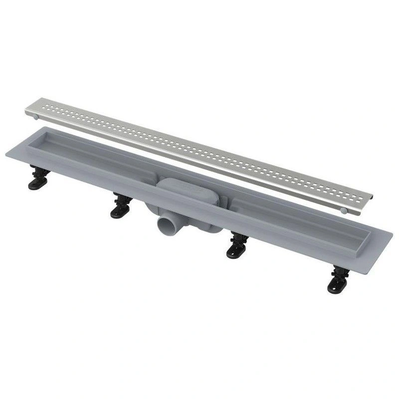 Водоотводящий желоб пласт. в комплекте (решетка, ножки,гидроизоляция) 750 мм Alcadrain (APZ9-750M)