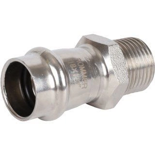 Переходник 18х1/2 НР нерж. Rommer