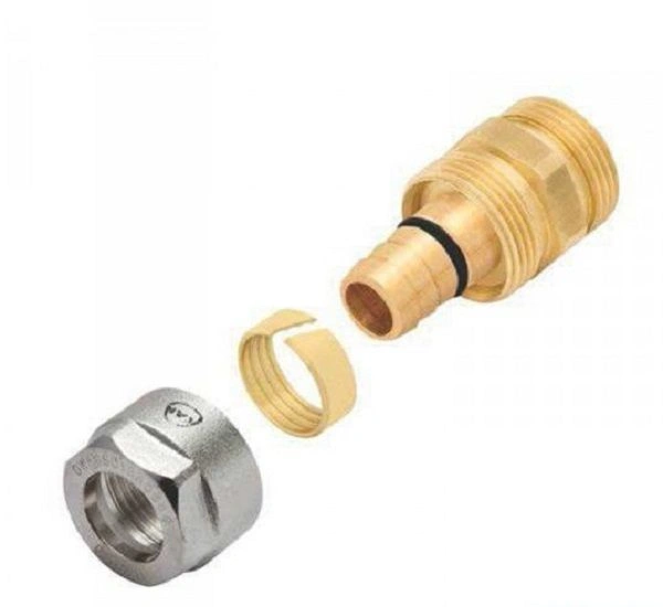 Соединитель латунный свинчиваемый с наружной резьбой 14x2 G1/2" PLATINUM KAN-therm