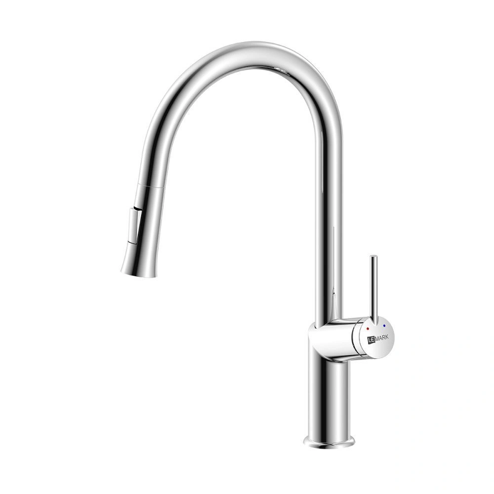 Смеситель для кухни Minima, с вытяжным изливом, хром, LEMARK Смеситель для кухни Minima, с вытяжным изливом, хром, LEMARK
