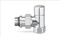 Клапан радиаторный запорный 1/2 угловой хром Varmega