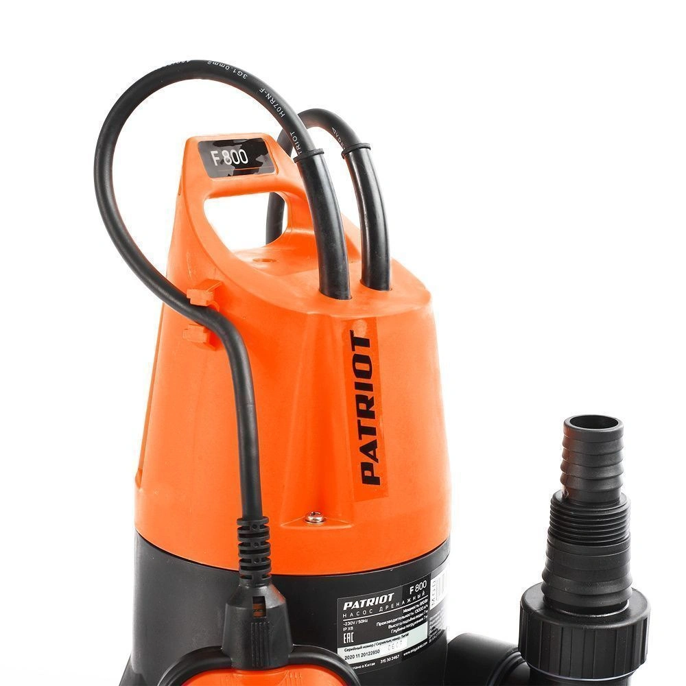 Насос дренажный F 800, для грязной воды, 810 вт, 13000 л/ч PATRIOT