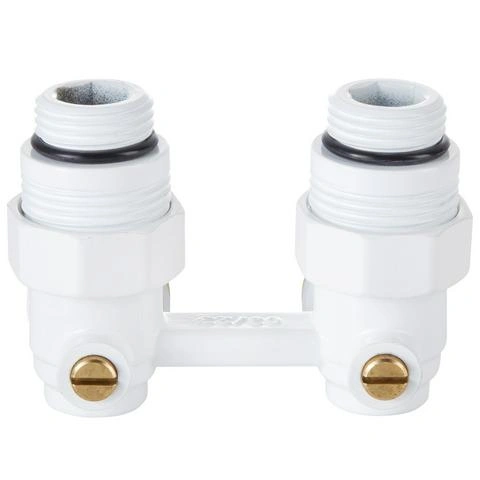Узел нижнего подключения угловой 1/2"х3/4" EK (белый), Royal Thermo