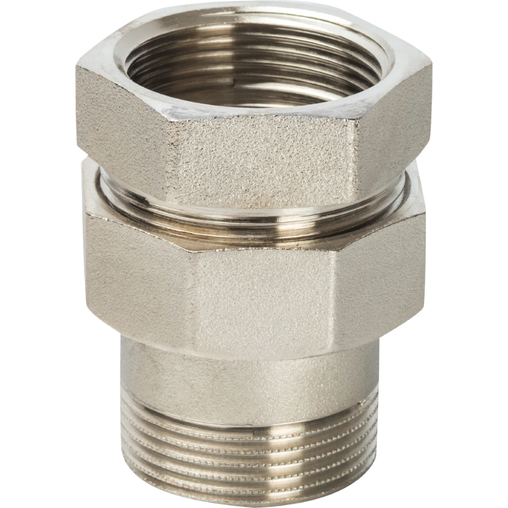 Сгон прямой (американка) 11/2" НВ никель, уплотнение o-ring STOUT