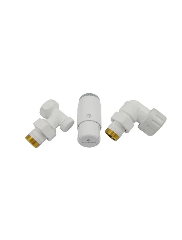 Комплект трехосевой левый Белый DN15 GZ1/2xGW1/2 с головкой Мини M30x1,5