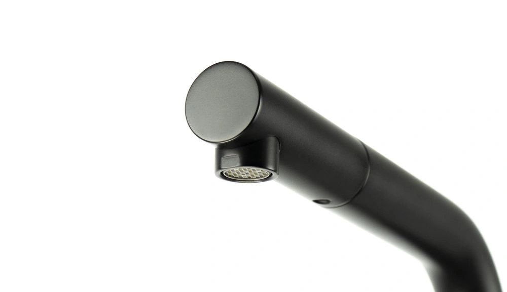 Смеситель для кухни URSUS, с высоким поворотным изливом, черный, LEMARK