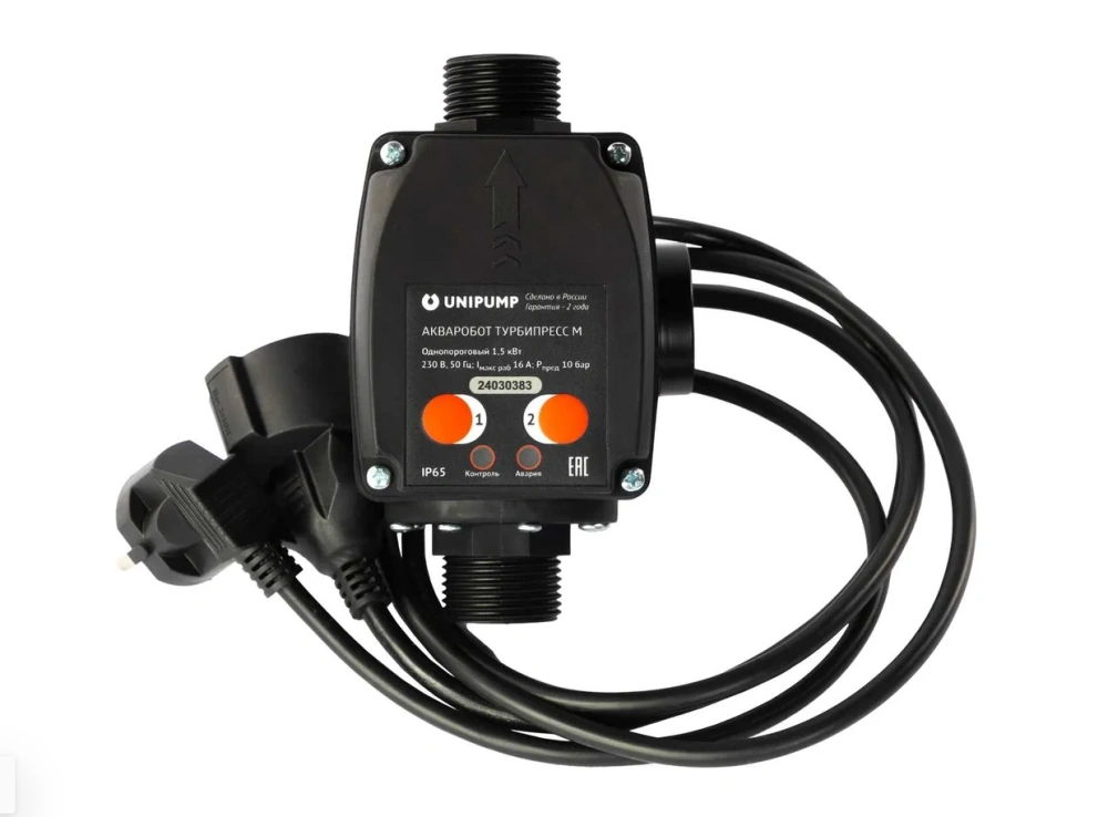 Блок управления насосом ТУРБИПРЕСС М с вилкой и розеткой UNIPUMP