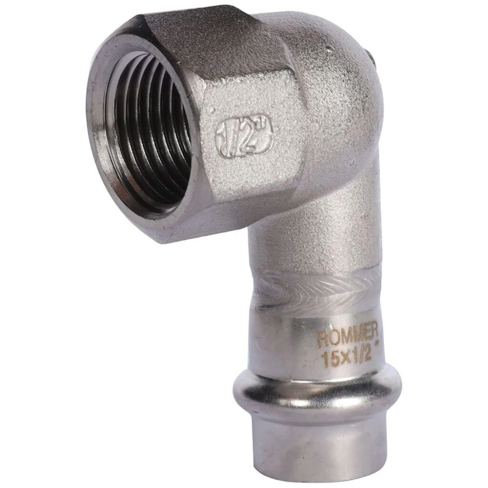 Отвод 15х1/2 ВР нерж. Rommer