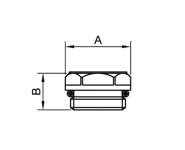Заглушка с резиновым кольцом хромированная 1/2", SMART