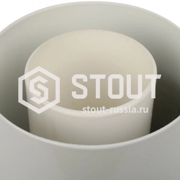 Ревизия конденсац. прямая DN60/100 м/п PP-FE STOUT (пластик)