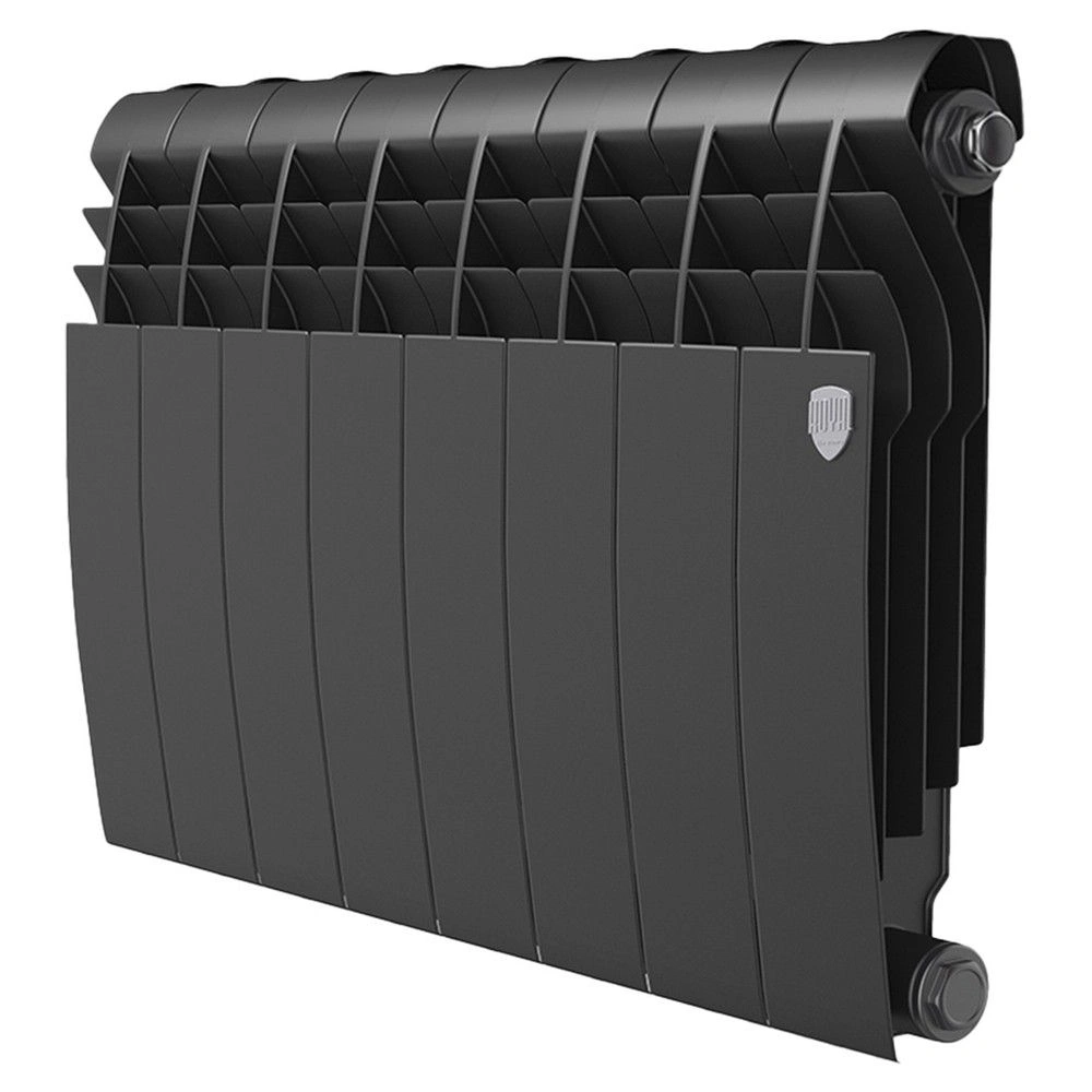Радиатор биметаллический BiLiner Noir Sable 350/87 8 секций (черный) Royal Thermo