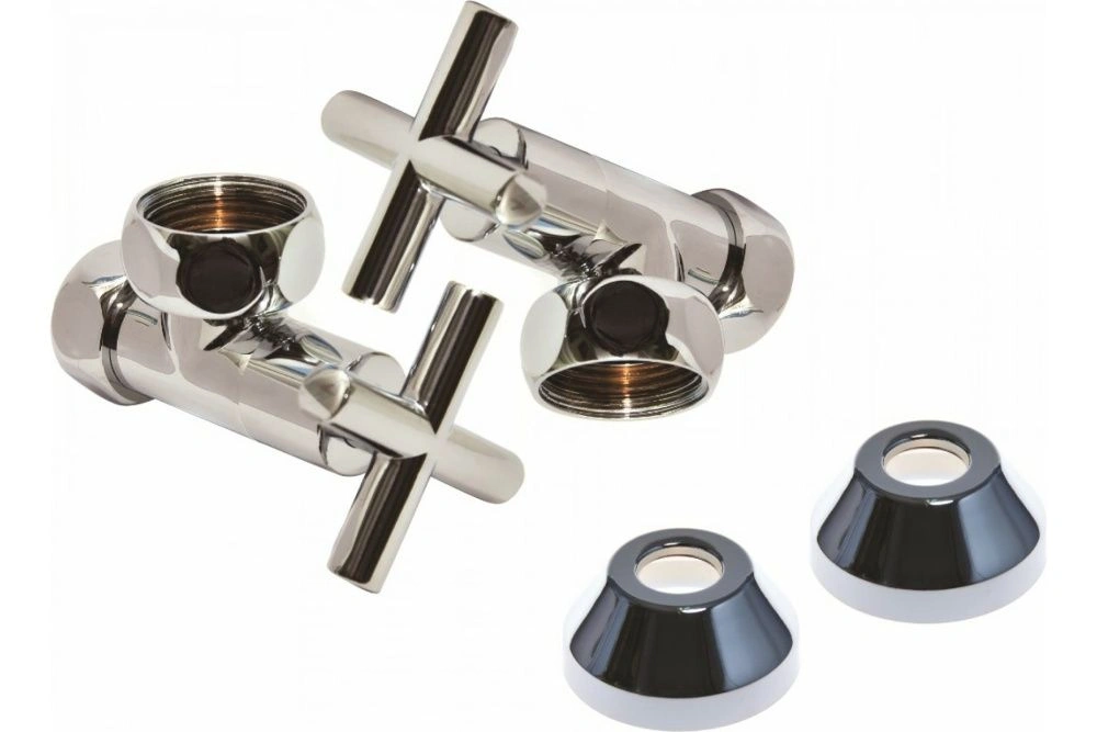 Кран угловой крестовой 1"х3/4" г/г с отражателем, SMART/Компл ПАРА  (2шт.)