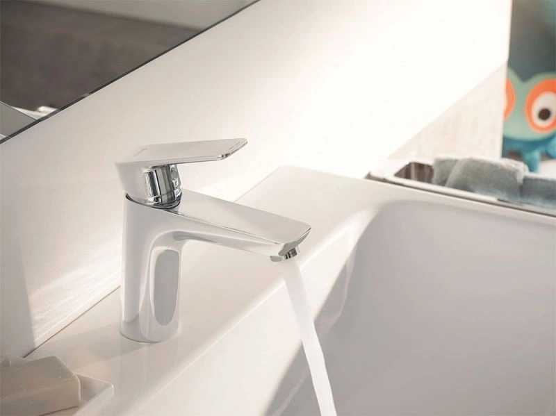 Смеситель для раковины однорычажный 100 мм, гладкий, KLUDI PURE&STYLE, хром