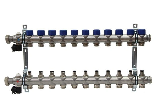 Коллектор с вент. вставками на 11 выходов 3/4" евроконус   FRAENKISCHE
