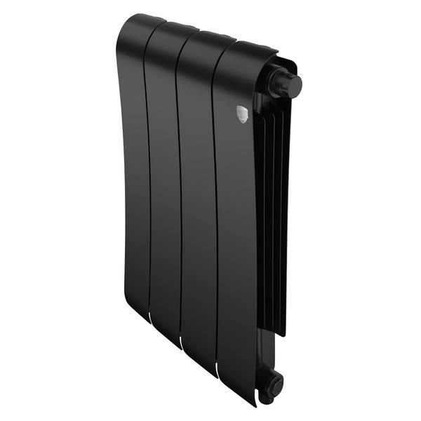 Радиатор биметаллический Infinity Noir Sable 500/87  4 секции VR80 (нижнее правое) черный Royal Thermo